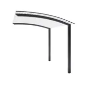 Exterior Life 6.0m Miami Curved Monument/Pearl White Pergola