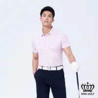 在飛比找momo購物網優惠-【KING GOLF】網路獨賣款-男款同心圓圓形印花POLO