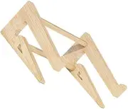 OKUMEYR 1Pc Wooden Laptop Stand for Desk Ergonomic Height Rack for Computers Smooth Surface Enhances Comfort and Vision for Home Office Use