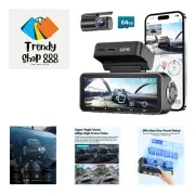 Dash Cam Front Rear, Sensor 4K 30fps/2K 60fps+1080p, Touch Screen Dash Camera...
