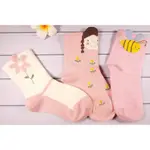 <現貨>蜜蜂花朵女孩3雙裝童襪  寶寶襪  CARAMELLA