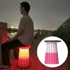 Portable Folding Stool Retractable Camping LED Stool Telescopic Camping Chair
