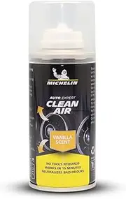 MICHELIN Clean Air Car Freshener - Removes Bad Odor, Dirt Build Up and Bacteria - Aerosol Spray - Vanilla Scent - 150ml