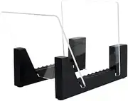 Vinyl Record Holders Vinyl Records Storage Holder Display Stand 13.7 inch Holds Up to 50 Turntable LP's Records Albums Wood Stand Rubber Grip pad and Clear Acrylic Ends Vinyl Record Storage (Black)