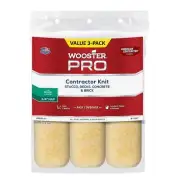 Contractor High-Density Knit Fabric Roller Applicator/Tool 9 in x 3/4 in 3-Pack