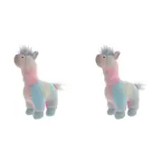 2x Gibson Gifts Plush Rainbow Llama Kids/Children Cute Soft Cuddly Comfort Toys