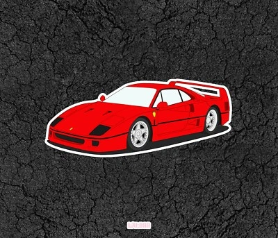 Ferrari F40 - Car Sticker for Window, Bumper or Others Surfaces