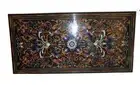 6'x3' Black Marble side dining party Table Top lapis malachite Inlay antique