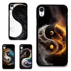 For iPhone XS 11 12 13 14 15 16 Pro Max yin yang black white Anti scratch Cover