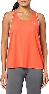 [Under Armour] Women's Tech Knockout Tank Top, (847) Fire / / White, X-Small