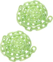 ULTECHNOVO 2pcs Glow Dark Chains Adjustable Props for Halloween Party Decorations Realistic Spooky Chains for Haunted House Costumes
