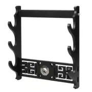 Japanese Samurai Sword Katana Holder Stand Wall Mount Rack Taichi Pattern 3 Tier