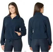 NEW Small Beyond Yoga New Terrain Pullover Nocturnal Navy Quarter Zip Sweatshirt