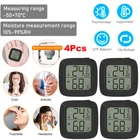4PCS Mini Thermometer Digital LCD Display Hygrometer Temperature Humidity Meter