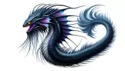 Dark Abaia Ancient Eel Creature 3" DnD Myth Legend Mythology Gaming Hobby Decal