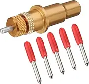 TEHAUX 6pcs Cutting Plotter Vinyl Cutter Blades Holder 45° Carbide Tip for Fast Precise Cuts Random