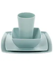 Gibson Home Grayson Melamine 16pc Square Dinnerware Set