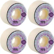 Satori Movement Mandala White/Purple Skateboard Wheels - 53.5mm 101a (Set of 4)