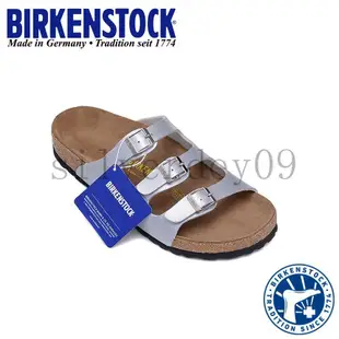 BIRKENSTOCK 勃肯拖鞋男女拖鞋銀色佛羅里達灰色涼鞋