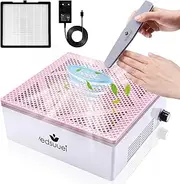 80W Nail Dust Collector LEDSUUEI: Super Powerful Dust Collector Nail Tech with Reusable Filter Adjustable Nail Vacuum Dust Collector Electric Dust Suction Machine for Acrylic Gel Nail Polishing