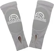 [TOVINANNA] 1 Pair Volleyball Arm Sleeves for Adults Sports Arm Protectors with Padded Elbow Support Breathable Compression Design for Enhanced Comfort Safety Galaxy Grey