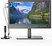 Feihe 14 inch Small Flat Screen Kitchen TV with ATSC Tuner/USB/HDMI/AV/VGA, Built-in TV Stand and Remote Control for Bedroom,RV,Camping,Outdoor or Office