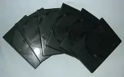 LOT of 6 Blank Standard Double DVD CD Cases Music Games Movies Black NEW