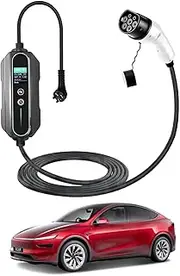 X-CAR Tesla Model Y Juniper 2025-Onwards Type 2 Portable EV Charger 10 Amp 2.4KW AU Plug 5 Meters