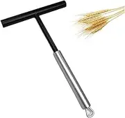 Stainless Steel Crepe Spreader,Stainless Steel Round-Handle Crepes Spreader, T-Shaped Batter Spreader Pancake Spreader Stick Dough Batter Spreader for Kitchen Home Restaurant Pancake Bakery