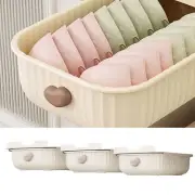 (White 3-Piece) 3Pcs Underwear Storage Box Bra Underwear Socks Closet Organiz US