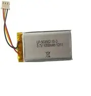 3.7V 1000mAh Li-Po Rechargeable Battery with 3 Pin Molex Connector
