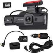 Dual Driving Recorders, 3.0-inch IPS Screen in Front of and Inside The Car, 170°Wide-Angle Motion Detection Cycle Recording Clear, in Car Hard Disk Recorder