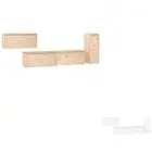 4x Solid Wood Pine TV Cabinets TV Stand HiFi Cabinet Brown/Honey Brown vidaXL