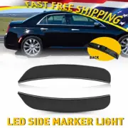 Smoked Rear Side LED Corner Marker Indicator Lights For 2015-2023 Chrysler 300