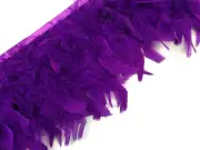 1 Yard – Purple Chandelle Turkey Fluffy Feather Trim Halloween Costume Craft