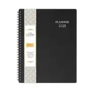 2025 Planner – Weekly & Monthly Organizer, 7.7" x 9.8", Twin-Wire Binding