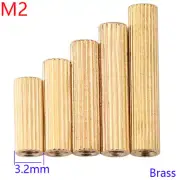 M2 x (3mm-40mm) Solid Brass Female-Female Spacer Round Stud Standoff Screws Nuts