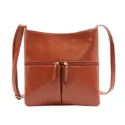 Women Retro Crossbody Shoulder Bag Solid Color PU Leather Messenger Large Capacity Female Daily Travel Handbags