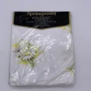 NOS Twin Fitted Flat Sheet Springmaid Wondercale Percale Daisy Daisies Print USA