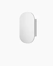 Bathroom Mirror Cabinet Oval Pill Vanity Medicine White Shaving Storage 500 900