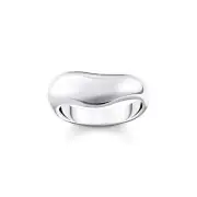 Genuine THOMAS SABO Ring with curved shape silver