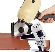 Fabric Circular Knife Cutter, Electric Cloth Cutting Tool, Cutting Height: 27MM/32MM, Blade Size: 100MM/110MM, Low Noise, Thickened Base, Automatic Sharpening Device,110mm