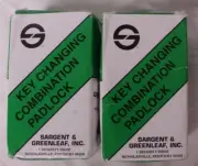 2-pack (1 key) Sarent & greenleaf Key changing combination padlock 8077AD