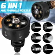 Plastic 6 in 1 Adjustable Nozzle for 1/4inch High Pressure Cordless Washer Z7H1