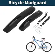 Road Bike MTB Bicycle Mudguard Front 13.19" Rear 17.91" Black with Gasket 1 Set