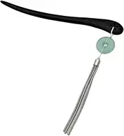 HONMEET Chopstick Hair Stick for Bun Chinese Style Headdress Synthetic Jade Hair Pin for Formal Casual Events