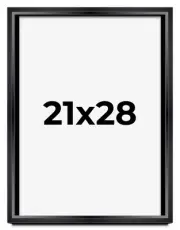 21x28 Shadow Box Frame Black | 1.25 inches Deep Real Wood Contemporary Shadowbox