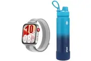 Huawei Watch FIT 4 Smart Watch - Grey with Nylon Strap Bonus AquaFlask Dream 650