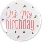 [Embtrem] Its My Birthday Pin for Women Men Pink Birthday Girl Pin Happy Birthday Button Pins Birthday Badges Party Decorations Favors Supplies Birthday Costume Accessory