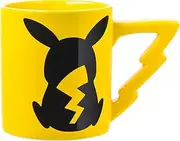 Silver Buffalo Pokémon Pikachu with Lightening Bolt Sculpted Handle Ceramic Mug, 20-Ounce, Black and Yellow